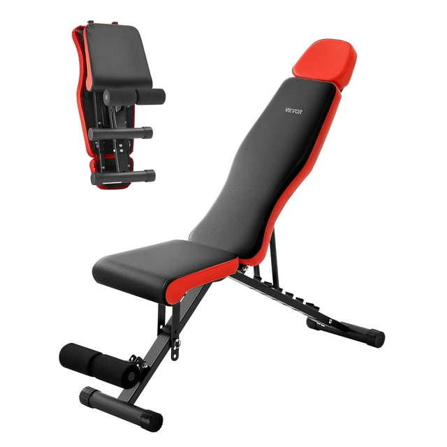 VEVOR Banc de Musculation Banc Assis pour Entraînement de Force à la Maison Réglable Pliable