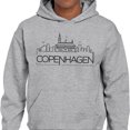 thumbnail image 2 of Skyline Copenhagen Denmark Hoodie Sweatshirt Unisex 4X-Large Grey, 2 of 5