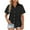 Black, variant on Summer Tops for Women Trendy Stylish Open Front Blouses Pair with Jeans Or Relaxed Summer Shirts for Women Khaki XL