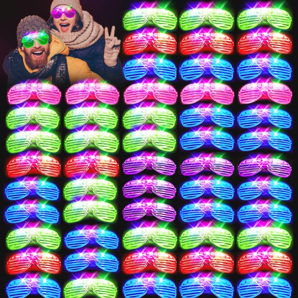 Gafas LED SHQDD de 75 piezas que se iluminan en 5 colores con 3 modos de luz