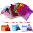 thumbnail image 2 of 10pcs 7x9 9x12 10x15 13x18cm Drawstring Organza Bags Jewelry Packaging Bags Wedding Party Favor Gift Bags Jewelry Pouches Dark Brown 13x18cm, 2 of 6