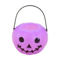 thumbnail image 1 of Cubo de calabaza para Halloween, soporte para dulces, caja de regalo reutilizable, cesta para dulces, cesta para trucos o dulces, suministros de Violeta, 1 of 8