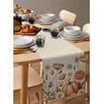 thumbnail image 6 of Pink Orange Pumpkin Fall Table Runner 72 Inches, Flower Thanksgiving Botanical Rustic Bed Runner Dresser Scarves Tabletop for Indoor Outdoor Parties/Ceremony/Banquet, 14" x 72", 6 of 8