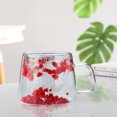 thumbnail image 4 of Kripyery 6.76oz Double Walled Glass Cups with Real Dried Flowers Heat Resistant Clear Coffee Mugs Floral Design Tea Cups for Elegant Sipping, 4 of 8