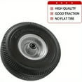 thumbnail image 6 of 10 Solid Tire Replacement 4.10 3.504 Flat Free Tire and Wheel for Garden Carts Hand Trucks Wheelbarrows 10x3.504 with 5 8 Axle Bore 2 1 4 Offset Hub 2 Pack, 6 of 10