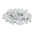 thumbnail image 1 of 100Pack Mini Dados, 5mm/0.2" Acrílico Pequeños Dados Cuadrados de Seis Caras para Juegos de Mesa y Actividades de Fiesta, Blanco/Negro, 1 of 6