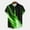 Green, variant on YLSDY Fashion Men's Gradient Light Printed Henley T-Shirts Short Sleeve Button Hippie Casual Beach Shirt Stand Collar Pullover Green L