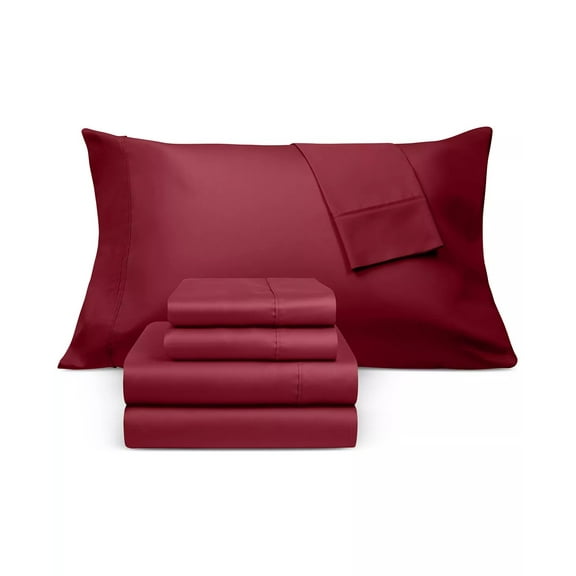 Fairfield Square RED Brookline Thread Count 6 Pc. Sheet Set, US Queen