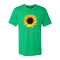 thumbnail image 2 of Wild Bobby, Sunflower Christian Faith Cross Inspirational/Christian Mens Premium Tri Blend T-Shirt, Envy, Small, 2 of 3
