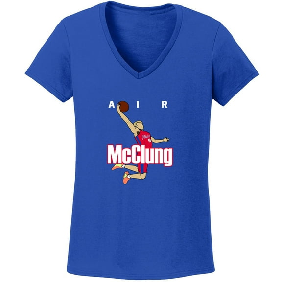Blue Matt McClung Air Mac LADIES V-NECK T-shirt
