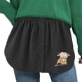thumbnail image 5 of Gibobby faldas de lentejuelas para mujer inferior, falda de extensión de camisa de barrido con botones, extensión de camisa, capas, parte superior e inferior, paquete de 2(Caqui, XXXXXL), 5 of 5