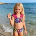 thumbnail image 6 of FUZHIQ Girls Two Pieces Swimsuits Cute Ruffle Bikini Set Hawaiian Beach Sport Bathing Suit Set Pool Swimwear,2-3 Years, 6 of 6