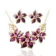 thumbnail image 1 of Collier de Mariage Fleur Collier de Mariée Élégant Collier avec Boucles d'Oreilles, 1 of 10