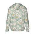 thumbnail image 3 of Balery Daisies Flowers Men's Women's UPF 50+ Sun Protection Lightweight Hoodie Performance Long Sleeve Shirt for Fishing Running-Small, 3 of 9