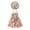 Z124 Orange, variant on Mifsaly 2 Piece Dress Sets for Toddler Girls Cute Heart Print Smocked Sleeveless Sundress and Bucket Hat Cute Summer Beach Vacation Casual Matching Outfits