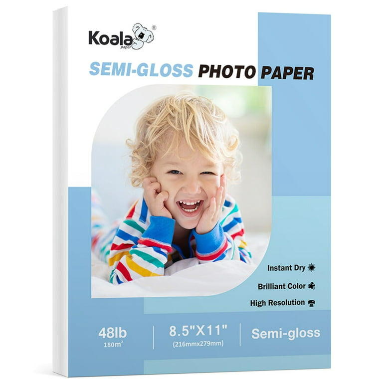 Koala Ultra Premium Photo Paper 5x7 In 72 lb Inkjet Printer Satin Photo  Paper Water-Resistant Semi-gloss / Soft Glossy Picture Paper 50 Sheets 