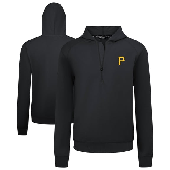 Men's Levelwear  Black Pittsburgh Pirates Technic Insignia Quarter-Zip Hoodie