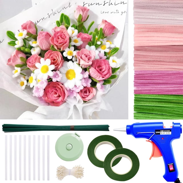 Kit de manualidades DIY Flizubat con limpiapipas, 500 piezas, 12 pulgadas, 8 mm