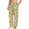 thumbnail image 6 of Susaid Blue White Striped Sunflower A Print Mens Pajama Pants Set Sleep & Lounge Pants, PJ Bottoms with Pockets and Button Fly-Large, 6 of 6