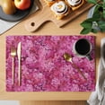 thumbnail image 2 of Pink Cherry Blossom Placemats Set of 6, Spring Flowers Modern Abstract Art Placemats for Dining Table, Place Mats for Kitchen Tabletop, Waterproof Wipeable Dining Table Mats Set, 2 of 9