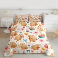 thumbnail image 2 of Homewish Kids Birthday Party Bedding Comforter Set, Cute Capibara Animal Twin Comforter Sets, Princess Ribbon Bow Reversible Bedding Set, Luxury Bedroom Decor, 2pcs, 2 of 8
