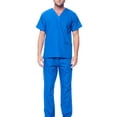 thumbnail image 4 of Dagacci Medical Uniform Unisex Scrubs Set Scrub Top and Pants, 4 of 5