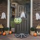 thumbnail image 4 of Esterilla absorbente de Halloween | Alfombra de baño de poliéster anisotrópica | Esterilla antideslizante de secado rápido para la entrada del baño | Decoración festiva de calabaza | Negro | 1 Pc, 4 of 8