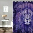 thumbnail image 2 of Creowell Lion Shower Curtain Fabric Bathroom Decor Set with Hooks Polyester Waterproof Shower Curtain Set for Bathroom Decoration 36x72, 2 of 7