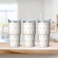thumbnail image 2 of 20OZ Unicorn Themed Travel Tumbler with Handle and Straw Double Wall Stainless Steel Insulated Cup Coffee Mug Ideal Presents for Women Mom Friends on Birthday Christmas Thanksgiving, 2 of 6