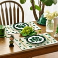 thumbnail image 3 of Furimuk St. Patrick's Day Paper Plates AFN19" Shamrock Disposable Plates Green Plaid Dinnerware Spring Dessert Dinner Plate for Irish Party Decorations Serve 16, 3 of 3