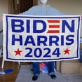 thumbnail image 2 of ZHAOCHENG Bandera arcoíris de Biden Harris 2024, bandera del orgullo gay, LGBT, demócrata, con ojales de latón, bandera de poliéster para exteriores de 3 x 5 pies, 2 of 4