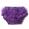 thumbnail image 2 of Splozh Newborn Bloomers for Baby Girls Baby Underwear Cute Cotton Baby Girls Bloomers Ruffled Briefs for Toddler Girls Dark Purple,6-12 Months, 2 of 6