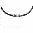 thumbnail image 4 of Stainless Steel Brushed Black Ip-Plated Leather & Rubber Necklace Made In China -Jewelry By Sweet Pea, 4 of 7