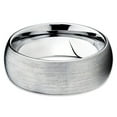 thumbnail image 2 of Gray Tungsten Band 8mm Tungsten Carbide Ring Brushed Tungsten Band Wedding Band, 2 of 3