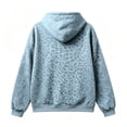 thumbnail image 4 of Women's Leopard Print Zip Up Long Sleeve Hoodie Oversized Casual Pullover With Pockets, Versatile Hooded Sweatshirt For Everyday Wear, 4 of 5