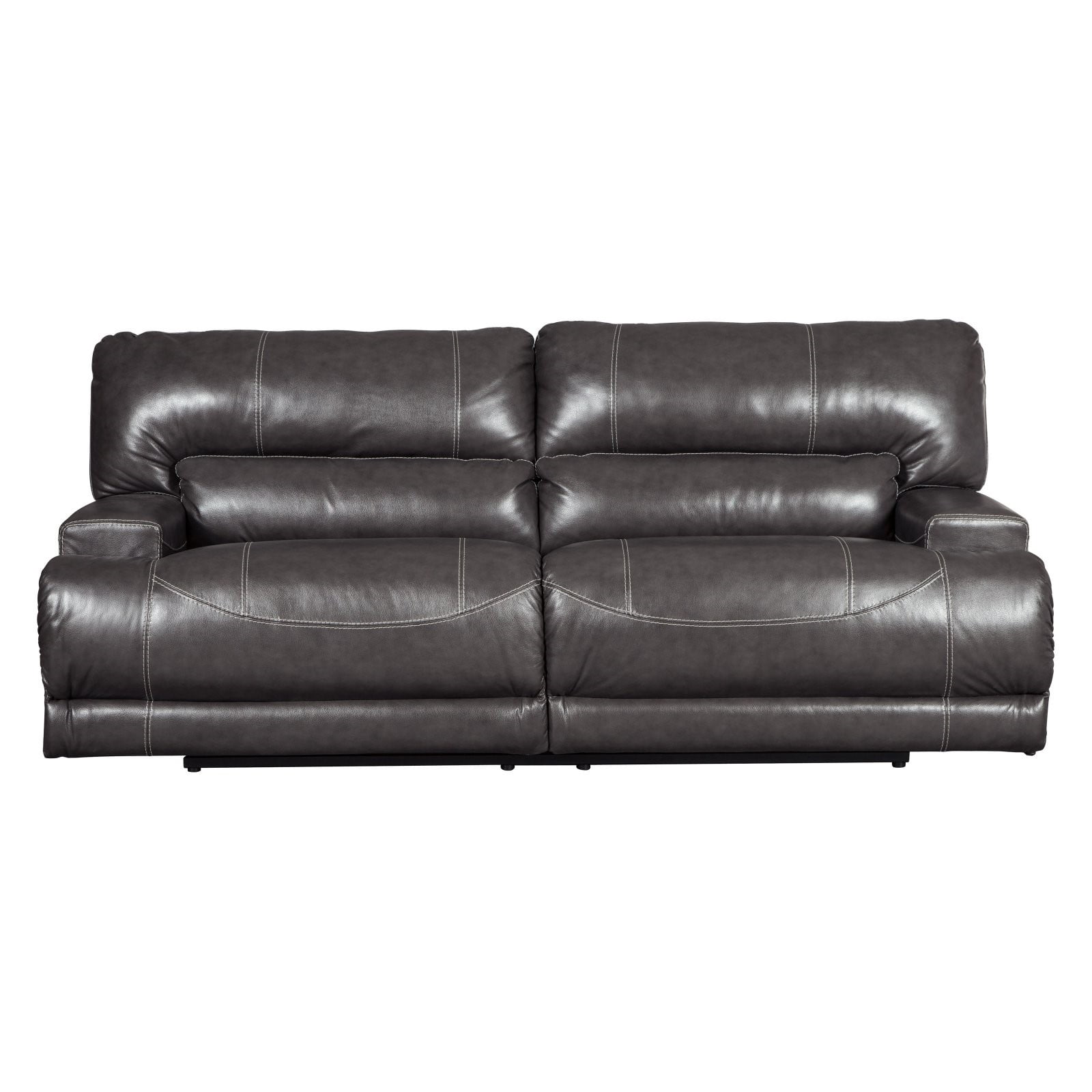 Ashley Furniture Mccaskill Leather Reclining Sofa In Gray