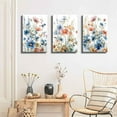 thumbnail image 4 of Wildflower watercolor Bouquet Canvas Wall Art Nursery Colorful Botanical Floral Wall Decor Pictures Boho Blue Flower Posters Prints for Corridor Living Room Classroom Bedroom (only canvas), 4 of 6