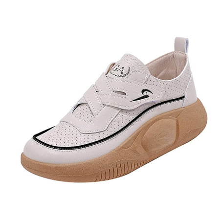 

Women s Walking Shoes Comfortable Female Non Slip Casual Sneakers for Street Beige 36