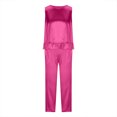 thumbnail image 3 of Summer Savings Clearance! yievot Sleepwear Womens Silky Satin Pajamas Set Tank Top and Pants 2 Piece Soft Pjs Nightwear Loungewear, 3 of 5