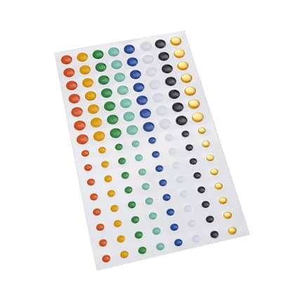 12 Packs: 120 ct. (1,440 total) Multicolor Enamel Dot Stickers by Recollections