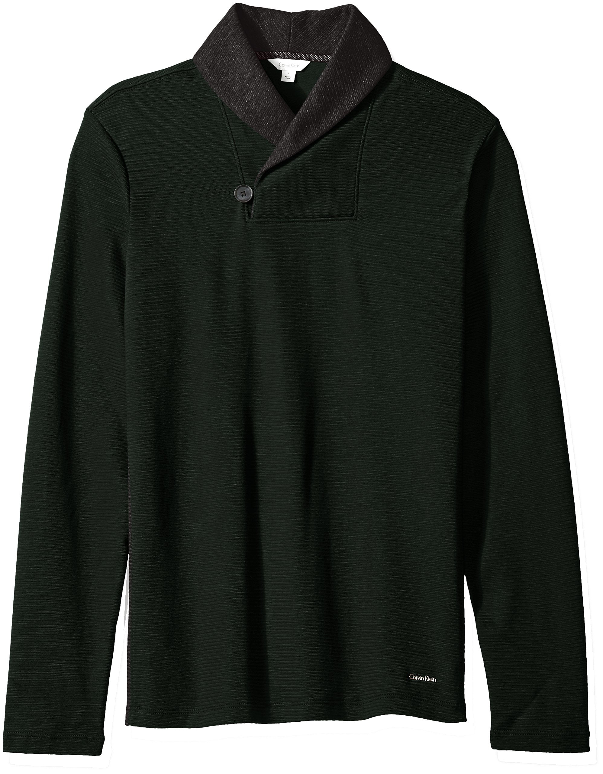 mens green shawl collar sweater