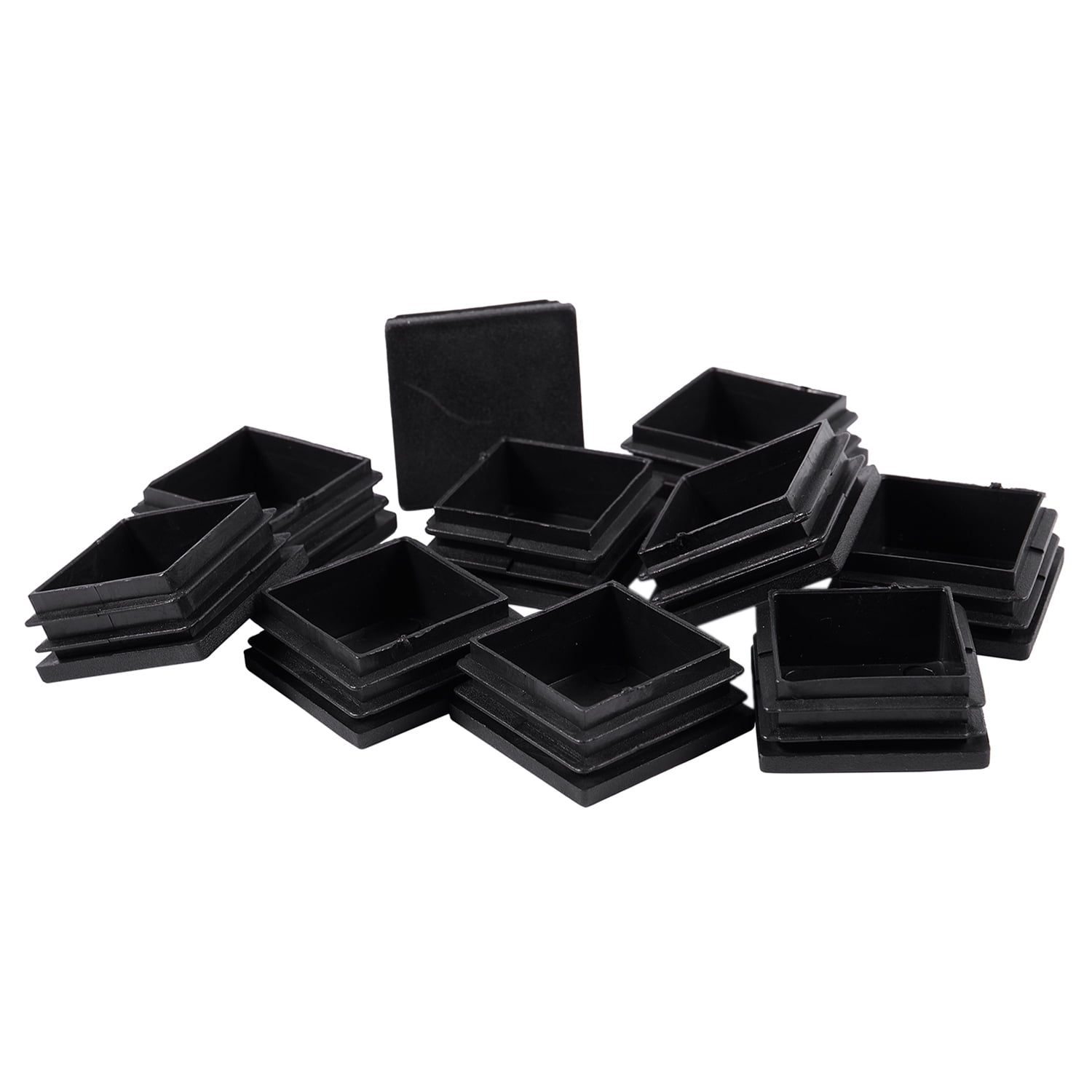 10X Plastic Black Blanking Caps Square Inserts  For Tube Pipe Box Section JD 