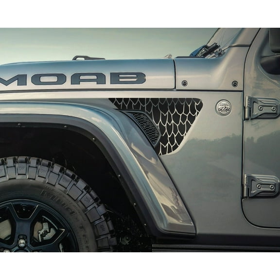 Dragon Scales Fender Vent Vinyl Decal Sticker Compatible with and Fits Jeep Wrangler JL/Jeep Gladiator JT 2018-2024 - Set of Two