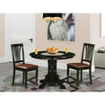 thumbnail image 2 of East West Furniture Shelton 3-piece Traditional Wood Dining Table Set in Black, 2 of 4