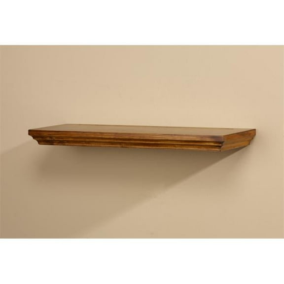 Wood Shelving Villages Pecan Straight Shelf, 24 in.