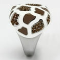 thumbnail image 4 of Luxe Jewelry Designs Women's Stainless Steel Animal Prints Ring with Brown Smoked Quartz Crystals -, 4 of 4