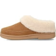 thumbnail image 3 of Clarks Womens Faux Fur Lined Clog Slipper Warm Cozy Indoor Outdoor Plush Slipper (Cinnamon Suede, 8), 3 of 6