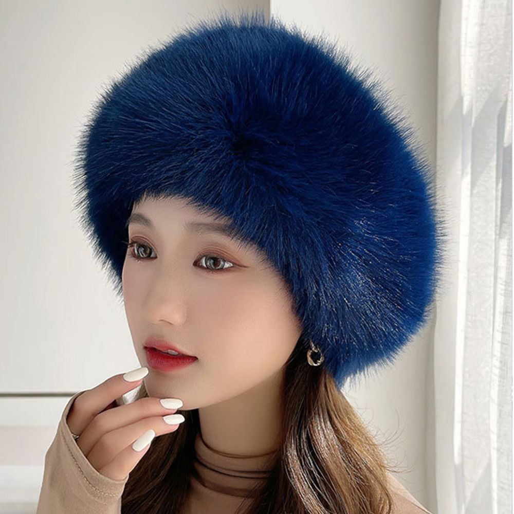 RAPPRG Womens Russian Fur Hat，Winter Fur Hat Warm，Fuax Fur Hat with  Poms，Thick Winter Ladies Furry C…See more RAPPRG Womens Russian Fur  Hat，Winter Fur