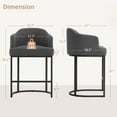 thumbnail image 3 of Dycanpo Counter Height Bar Stools with Back Sets of 6 Modern Counter Stools for Home Kitchen, Gray, 3 of 11