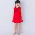 thumbnail image 5 of Girls Cheongsam Tang Suit Spring Summer Cotton Children Sleeveless Princess Dress Robes,0-8T, 5 of 11